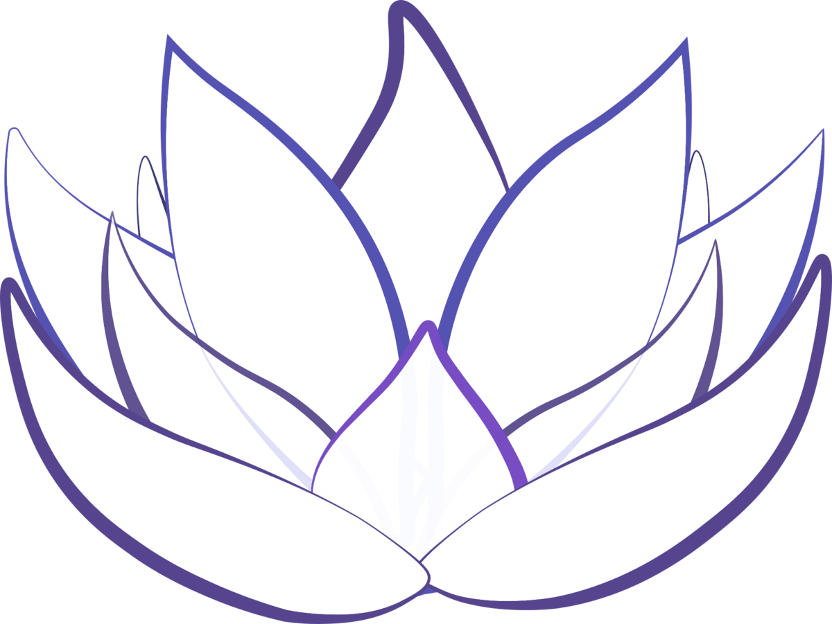 Purple lotus flower line drawing, My Spiritual Lifestyle logo