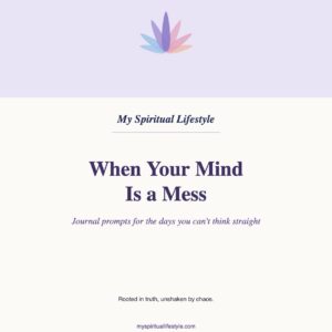 Cover of When Your Mind Is a Mess, journal prompts for the days you can’t think straight